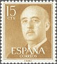 Spain 1955 General Franco 15 CTS Ocre Edifil 1144